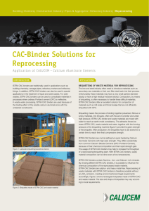 CAC-Binder Solutions for Reprocessing