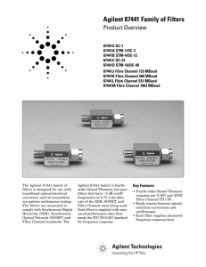 Agilent 87441 Family of Filters