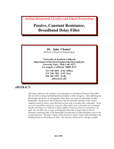 Passive, Constant Resistance, Broadband Delay Filter