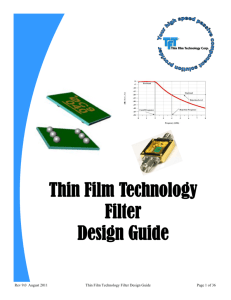 Filter Design Guide - Thin Film Technology Corp.