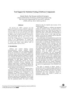 Tool Support for Statistical Testing of Software Components