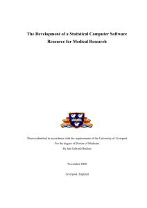 The Development of a Statistical Computer Software