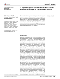 A high-throughput colourimetric method for the determination of pH