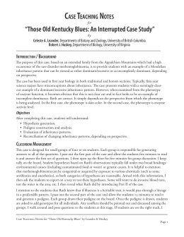 Those old kentucky blues: an interrupted case study pedigree image