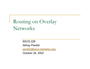 Routing on Overlay Networks