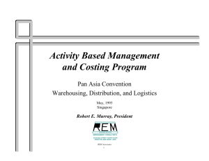 Activity Based Management and Costing Program