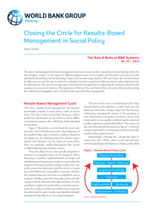 Closing the Circle for Results-Based Management in