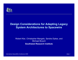 Presentation - International Spacewire Conference 2008