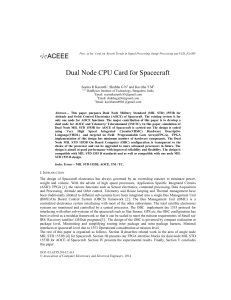 Dual Node CPU Card for Spacecraft