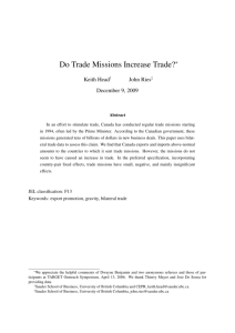 Do Trade Missions Increase Trade?