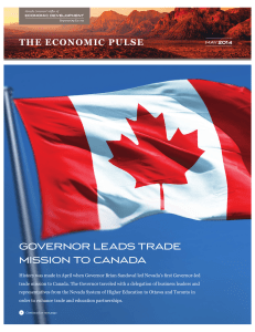 governor leads trade mission to canada