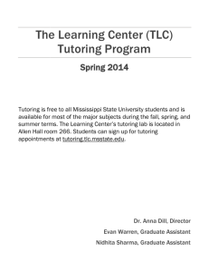 Tutoring Program - The Learning Center