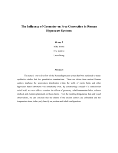 The Influence of Geometry on Free Convection in Roman Hypocaust