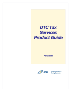 DTC Tax Services Product Guide