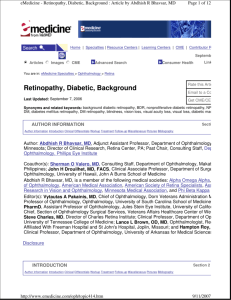 Retinopathy, Diabetic, Background