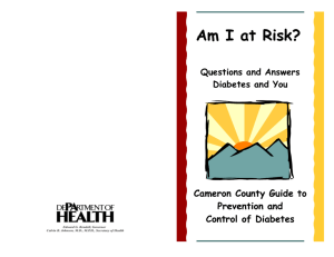 Cameron County Diabetes booklet