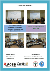 to see the training report - Cambodian Physical Therapy Association