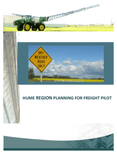 Hume Region Planning for Freight Pilot Strategy Report