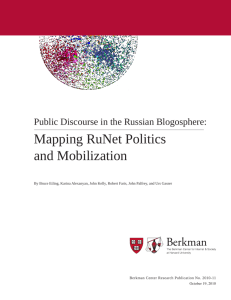 Mapping RuNet Politics and Mobilization