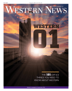 August 27, 2015 - Western News - University of Western Ontario