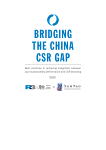 Bridging the China CSR gap – Best practices in achieving