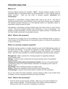 process analysis - University of Toronto