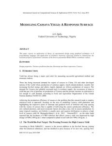 modeling cassava yield: ar esponse surface approach