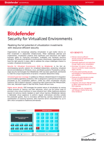 Bitdefender Security for Virtualized Environments