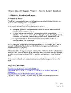 1.2 Disability Adjudication Process