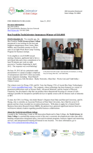 Ben Franklin TechCelerator Announces Winner of $10,000!