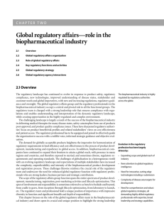 Global regulatory affairs—role in the