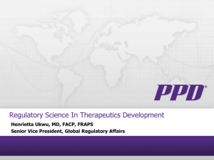 Regulatory Science In Therapeutics Development