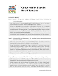 Conversation Starter: Retail Samples