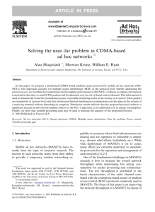 Solving the near–far problem in CDMA