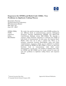 Sequences for OFDM and Multi-Code CDMA: Two Problems in