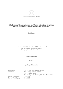 Multiuser Transmission in Code Division Multiple Access