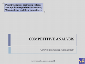 Poor firms ignore their competitors