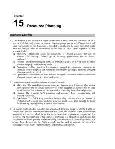 15 Resource Planning