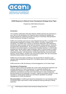 Final ACEN response to national career devpt strategy green paper