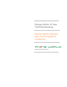 Pakistan Mobile 3G Data Tariff Benchmarking
