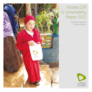 (CSR) & Sustainability Report for 2012