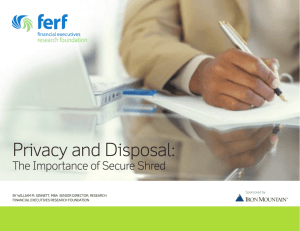 Privacy and Disposal the Importance of Secure Shred FERF