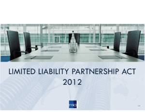 LIMITED LIABILITY PARTNERSHIP ACT 2012