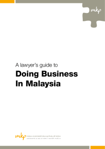 Doing Business In Malaysia - Mah