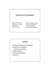 Autoimmune Diseases Outline