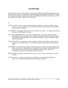 Glossary for "Botulism in Argentina" Computer-based