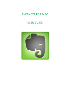 EVERNOTE FOR MAC USER GUIDE - central