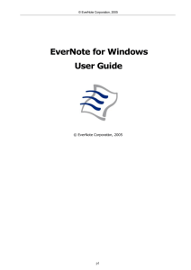 EverNote for Windows User Guide