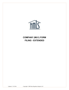 Company (MU1) - NMLS Resource Center