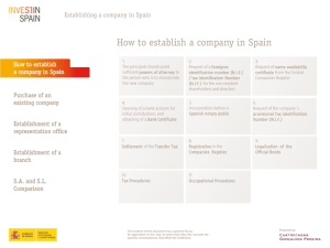 How to establish a company in Spain